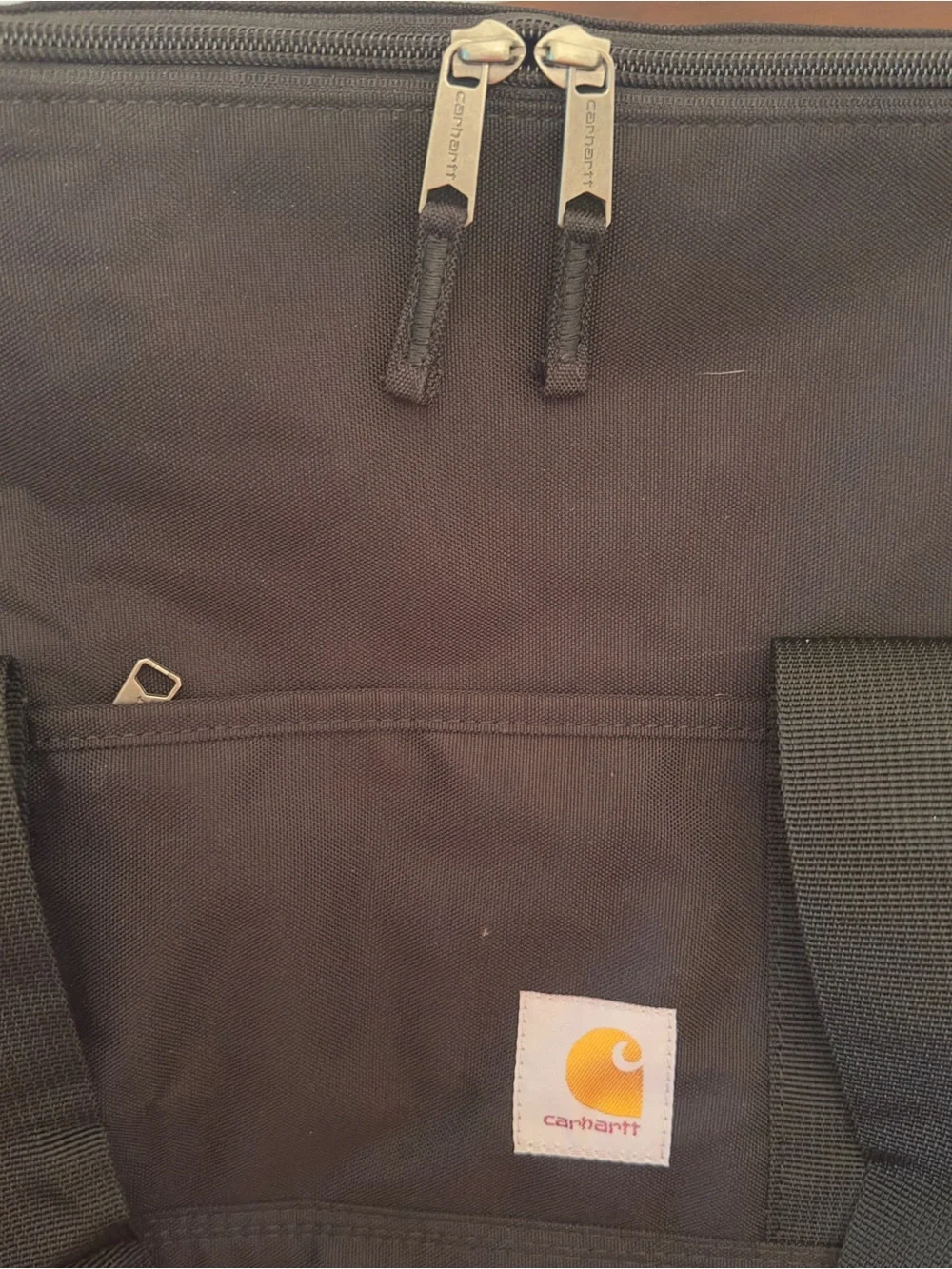 Carhartt Black Canvas Duffel with Adjustable Shoulder Strap